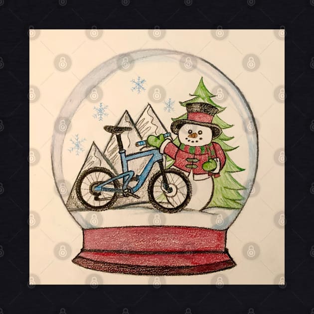 MTB,Snowman Snow Globe by DesignsByE.